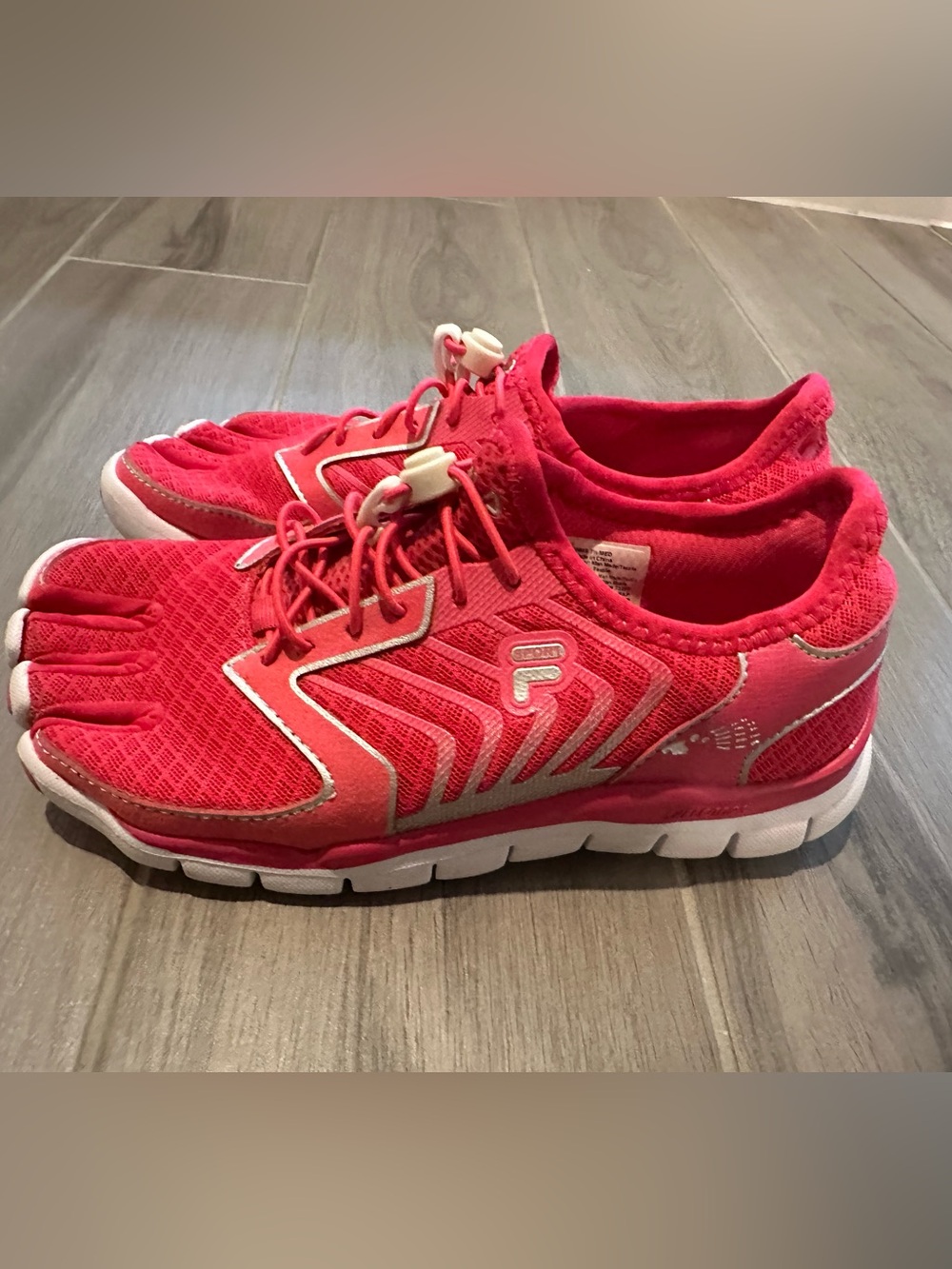 Fila Women's Athletic Sneakers in Bright Pink with Silver Accents